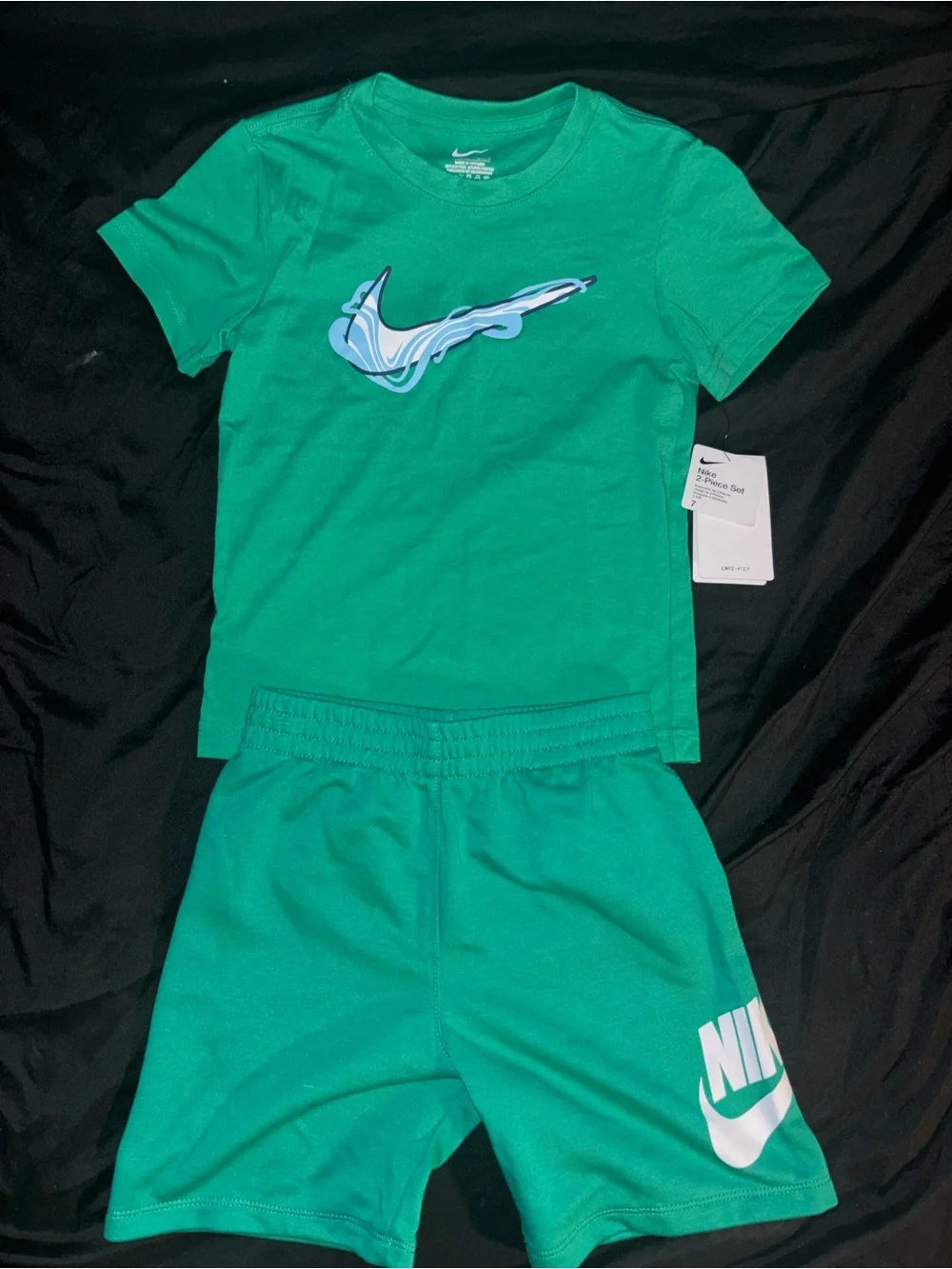 Nike Teal Green Boys' Swoosh Tee & Shorts Pajama Set